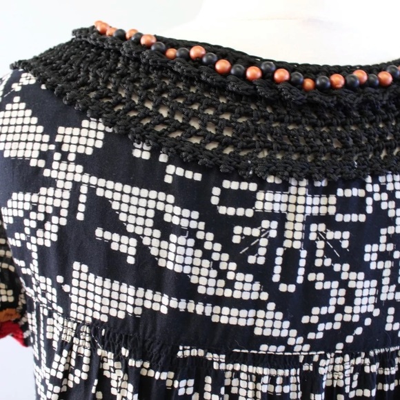 Floreat Abelia Fringe Embroidered Beaded Dress - Picture 9 of 9